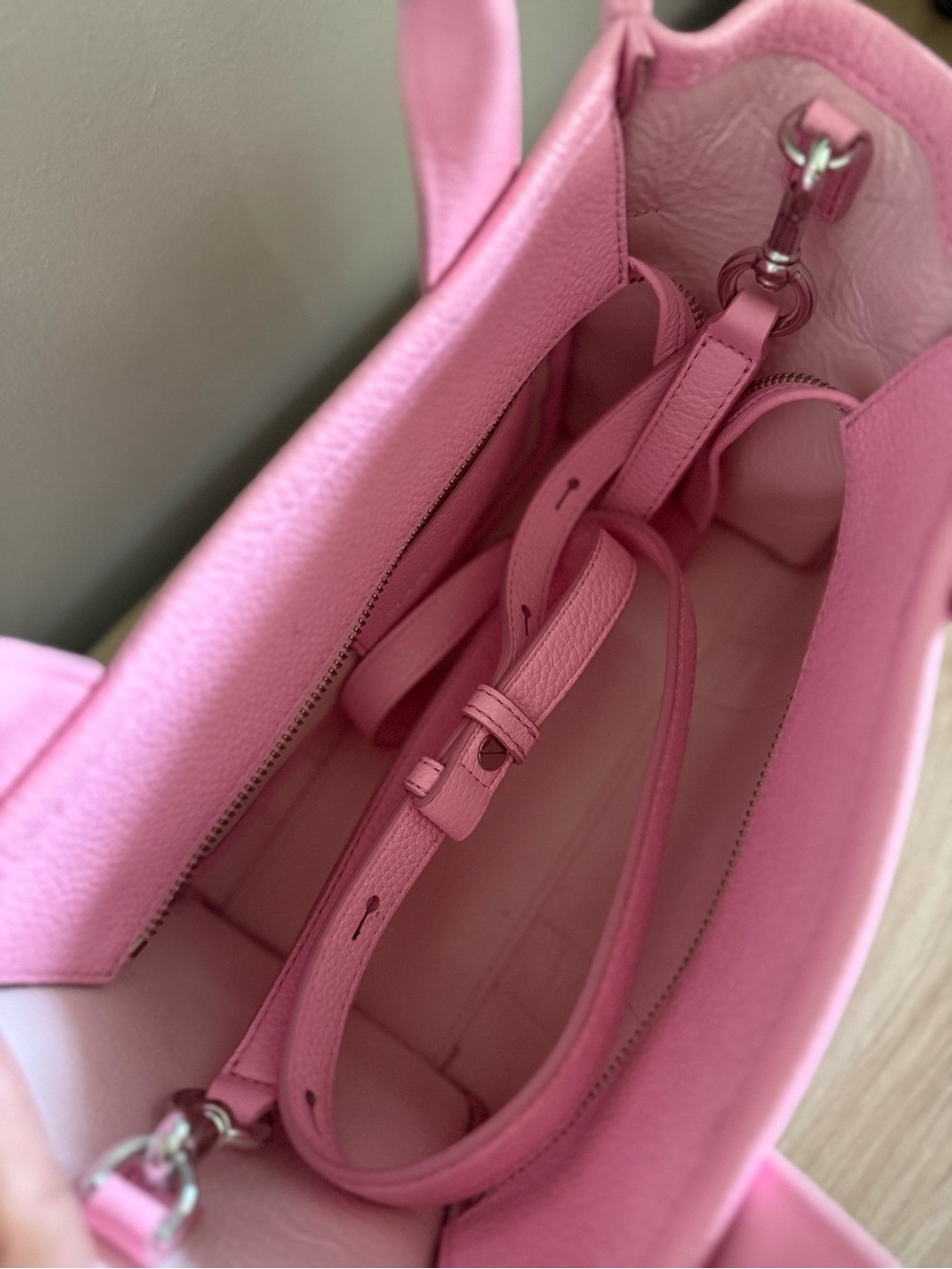 Marc Jacobs The Small Tote Bag Leather - Candy Pink - Picture 7 of 8